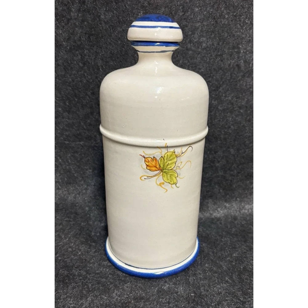 Bellocci Orvieto Italian Majolica Apothecary Jar Rosolio Decanter Hand Painted